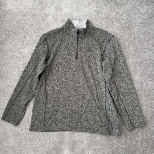 Eddie Bauer Pullover Sweater Herren XL grau Fleece Quarter Zip Performance Outdoor - Bild 1 von 7