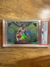 2022-23 Panini Obsidian Keegan Murray Tunnel Vision Green Flood /25 SSP RC PSA 9