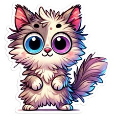 Funny Cat - Vinyl Decal Sticker - Car Window Laptop - 508