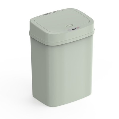 Automatic Bathroom Trash Can 3 Gallon Plastic Motion Sensor Garbage Bin W/ Soft