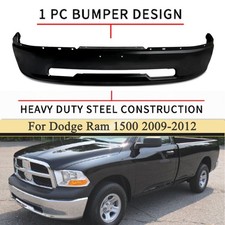 New Black Steel Front Bumper For 2009 2010 2011 2012 Dodge Ram 1500 Pickup
