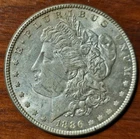 1886-P Morgan Silver Dollar-X Fine