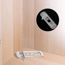 30 Pcs Shelf Support Pegs Locking Plastic Clear Shelf Clips for Kitchen Cabinets