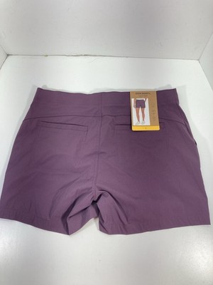 Eddie Bauer Performance Hiker Shorts Women 8 32X5 Purple Eggplant Stretch NWT