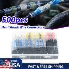 500PCS Solder Stick Waterproof Seal Sleeve Heat Shrink Butt Wire Connectors KIT