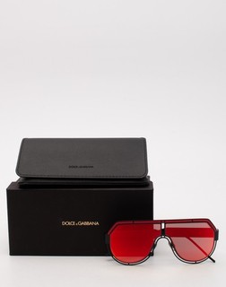 RRP€250 DOLCE & GABBANA Pilot Sunglasses Mirrored Lenses Cut Out Made in Italy