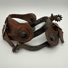 VTG Dutton Roping Spurs With Weaver Leather Straps
