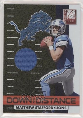 2011 Donruss Elite Down and Distance Materials 100/299 Matthew Stafford #27 vn4