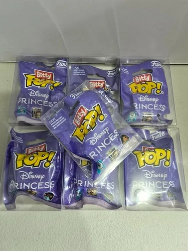 FUNKO Bitty POP!  Vinyl Figure Mystery Pack Lot of 7 Disney Princess New/Sealed