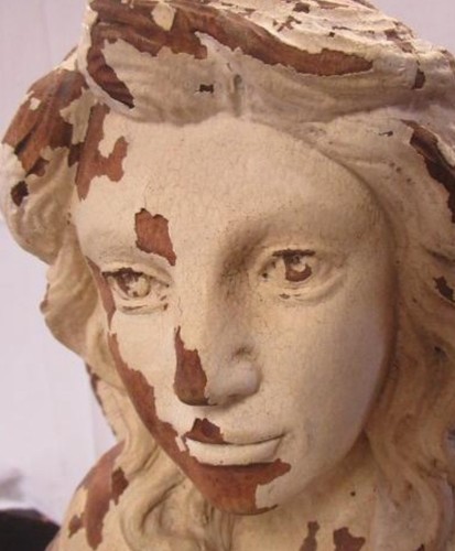 Pair of 19th Century Hand-Carved Oak Angels – Antique Religious Church Statues - Picture 3 of 21