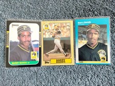 Barry Bonds 1987 Rookie 3-Card Lot-Fleer/Topps/Donruss #604 #320 #361. rookie card picture