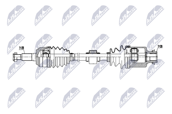 NTY NPW-MZ-122 Antriebswelle Vorne Rechts FüR Mazda-image