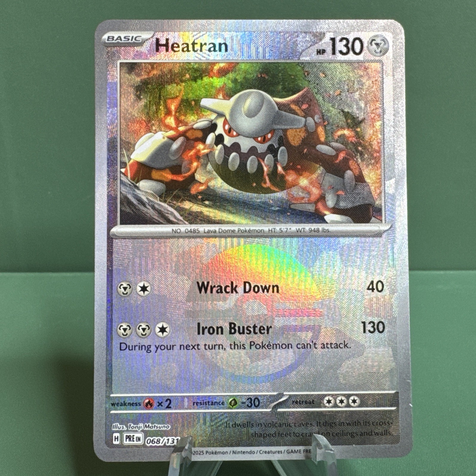Heatran Master Ball Reverse 068/131 Pokemon Prismatic Evolutions