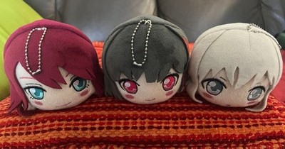 BanG Dream Afterglow Nesoberi Plush Set of 3 Miki Ran Tomoe Aoba Moca