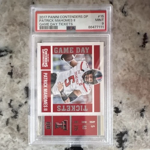 Panini Contenders Patrick Mahomes II #15 Rookie PSA 9 graded Football Card
