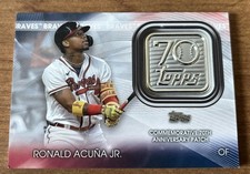 - Topps 70th Anniversary Manufactured Logo Patches Ronald Acuña