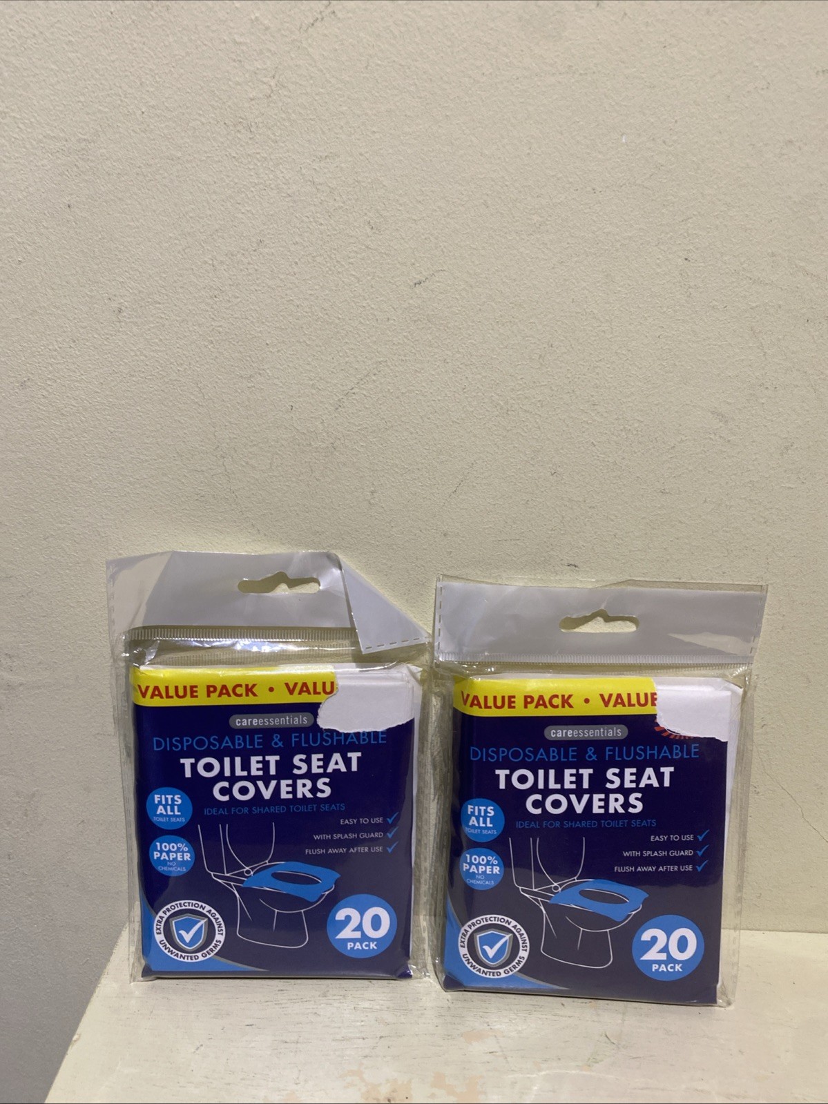 2 X 20 Disposable Toilet Seat Covers - Flushable Fits All Seats