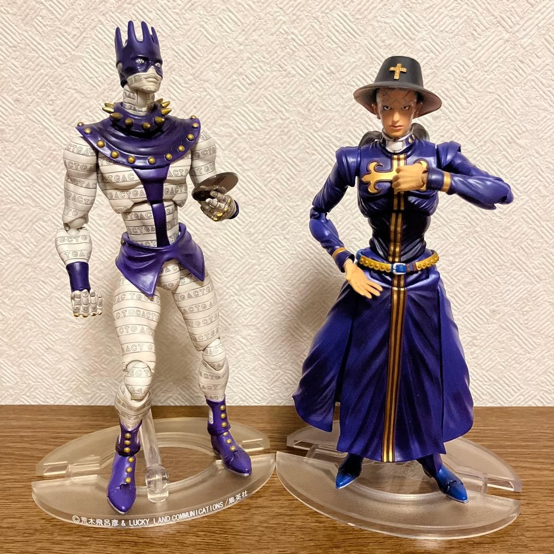 La extraña aventura de JoJo Super figura móvil Enrico Pucci White Snake Set de 2