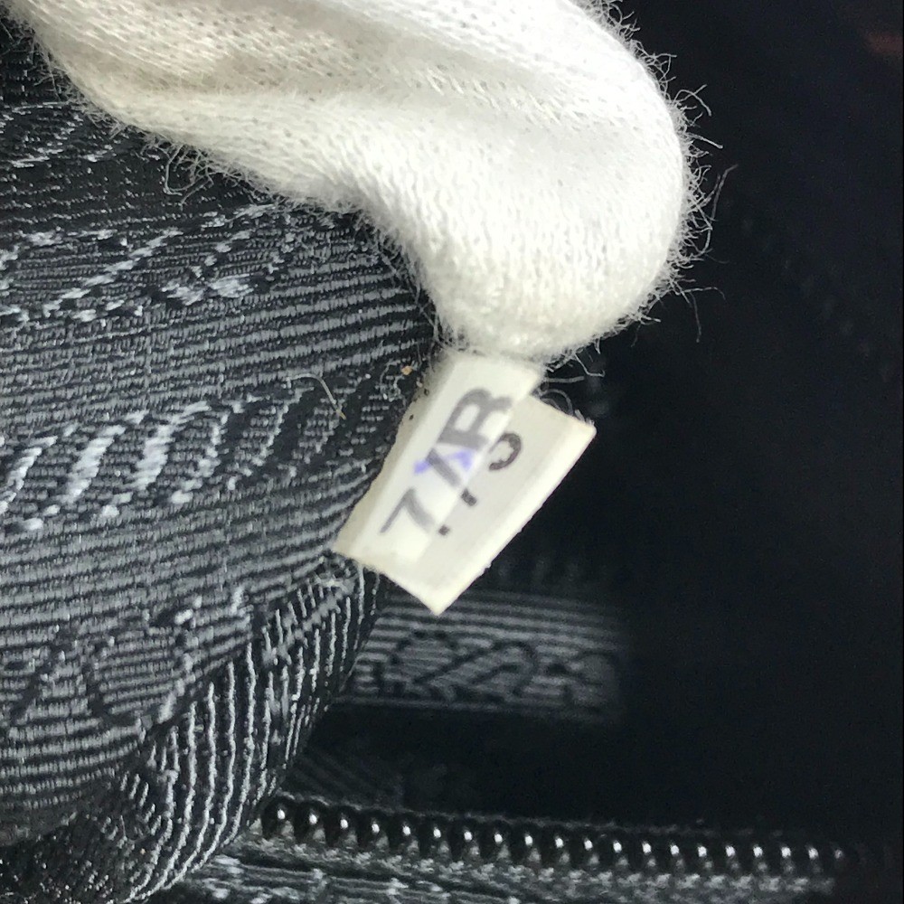 PRADA Flower pattern triangle logo Handbag Should… - image 18