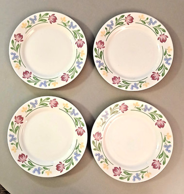 4 Farberware Dorchester 388 Stoneware 7 5/8'' Salad Dessert Bread Plates 1995