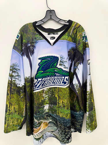 OT Florida Everblades Calisti #17 Autographed Hockey Jersey Men’s Size 56 Green