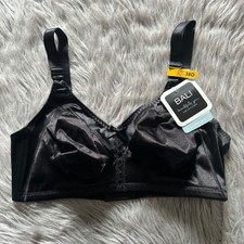Bali Unlined Double Support Bra Womens Size 38D Black Wireless Unpadded