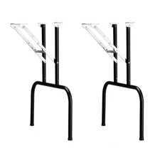 Folding Banquet Table Leg, Black, Set of 2 - 29 In. H X 24 In. W - 16 Gauge Stee