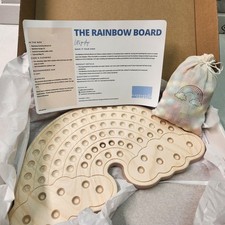 Blueberry & Third Wooden Rainbow Activity Board Montessori Sensory Toy USA Made