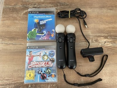 2x PlayStation 3 Move Motion Controller + Kamera, Spiel: SportsChampions