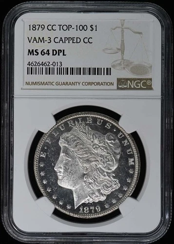 1879-CC TOP-100 Morgan Dollar VAM-3 CAPPED CC S$1 NGC MS64DMPL