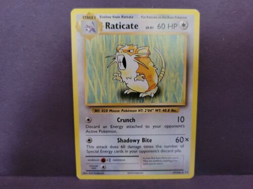 Pokémon JCG Raticate Evolutions 67/108 Régulier Rare - Photo 1 sur 1