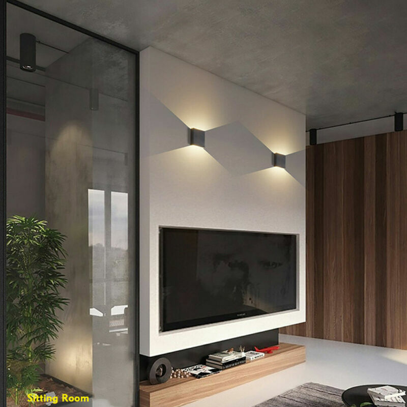 Modern 6W LED Up Down Wall Lights Fixture Cube Sconce Lamp lighting ...