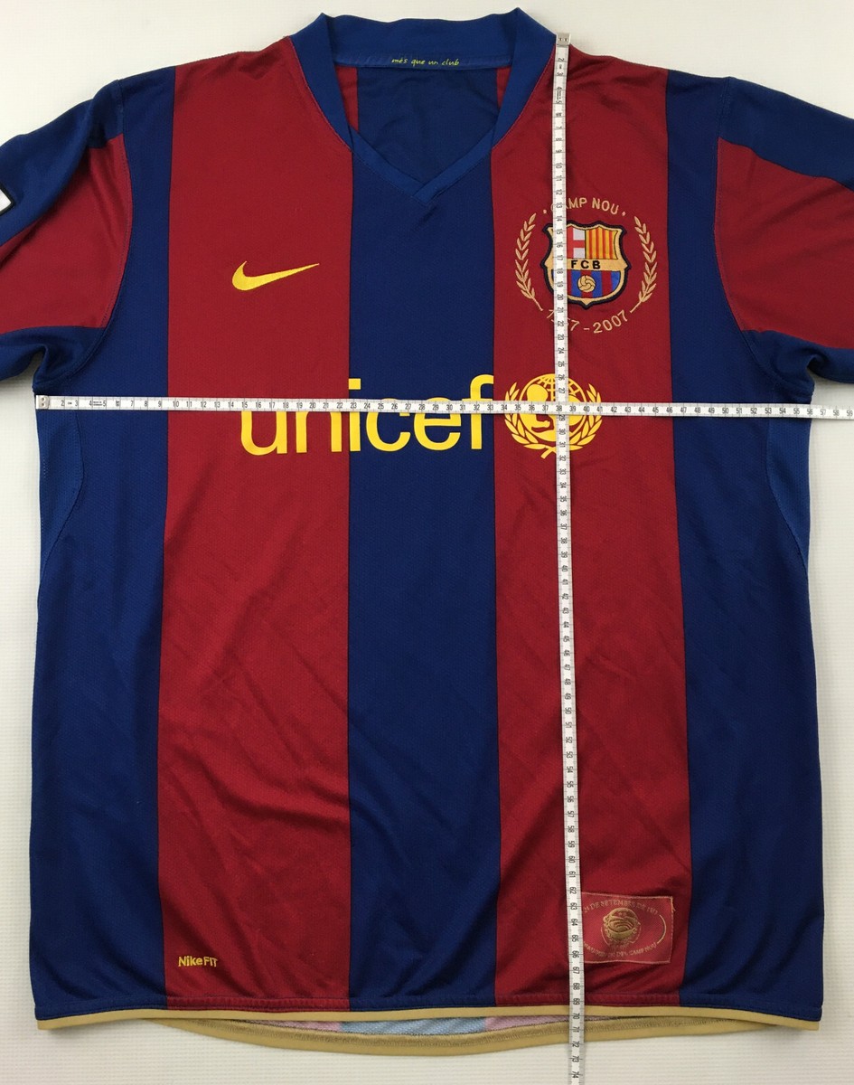 Nike FC Barcelona シャツ Lサイズ 1957-2007 FC Barcelona 2007 2008 home Nike Camp Nou 1957-2007 shirt