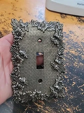 M.C Co Brass Ornate Floral Dual Switch plate Cover Plate 30D Mint Condition