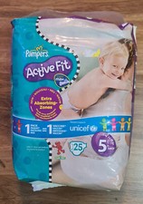 Vintage 2012 PAMPERS Active Fit SESAME STREET 5 Junior 25 nappies 11-25 Kgs NEW