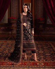 INDIAN DESIGNER KURTI PANT DUPATTA DET WOMEN BOLLYWOOD SALWAR KAMEEZ SUIT DRESS