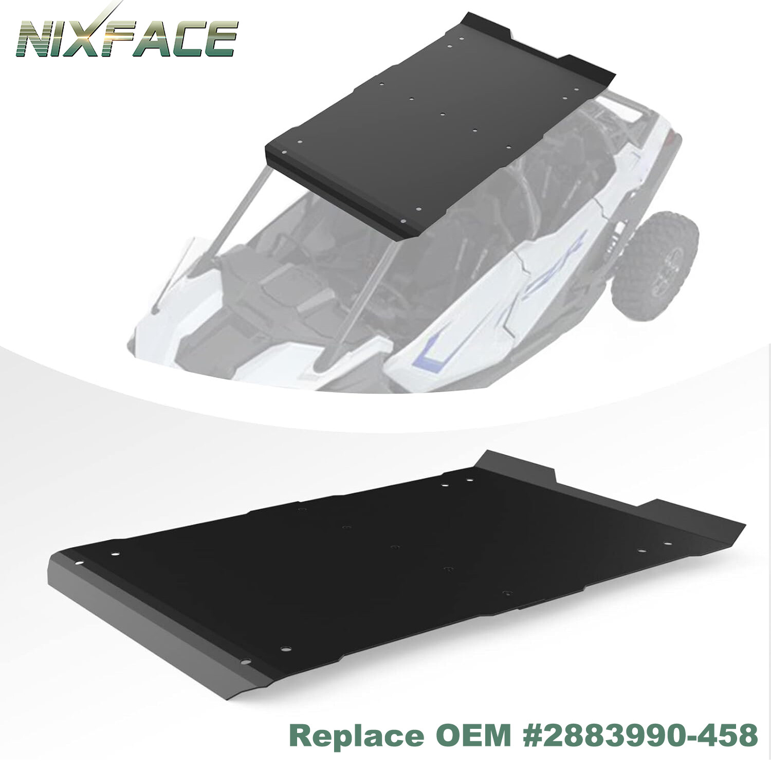 NIXFACE Aluminum Roof Black for Polaris RZR PRO XP 20-23 Hard Top #2883990-458