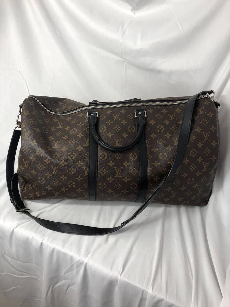 Shop Louis Vuitton MONOGRAM MACASSAR Keepall bandoulière 55 (M56714) by  Sincerity_m639