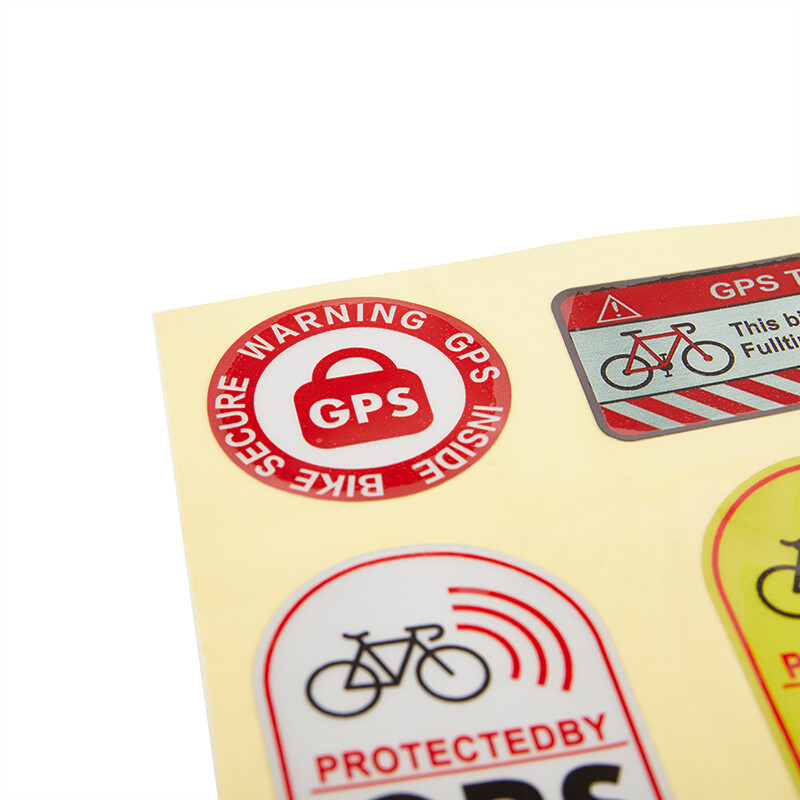 GPS TRACKING Alarm Sticker Reflective WARNING Motorcycle Bike Anti