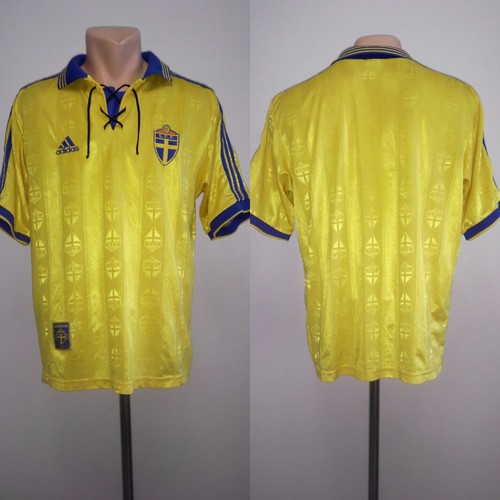 Camiseta De Fútbol Soccer FC Suecia Hogar 1998-1999 Jersey Adidas Vintage  Retro Talla M | eBay