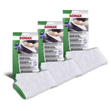 3x SONAX MicrofaserTuch für Polster & Leder Innenraum Pflege Tuch 83 g