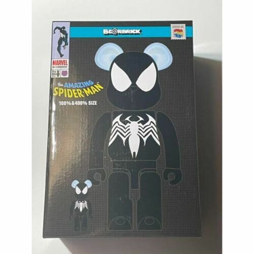 MEDICOM TOY  BE@RBRICK SPIDER MAN BLACK COSTUME 400% & 100% set bearbrick - Picture 1 of 6