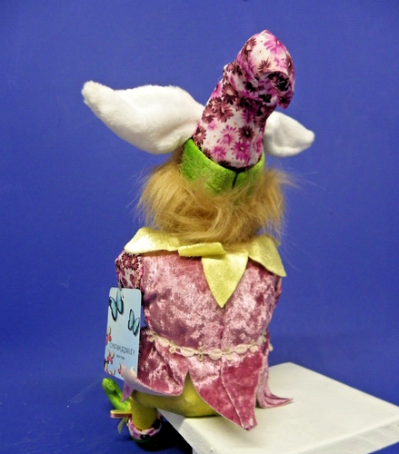 Cynthia Rowley Pascua Primavera Decoración Conejito Elfo Muñeca Estante Hada Sentada 16" Nuevo - Imagen 6 de 9