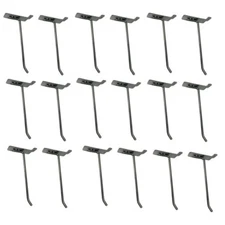 6" Slatwall Hook Panel Display Hooks, 1/4" Thickness Metal, Chrome - PACK 24