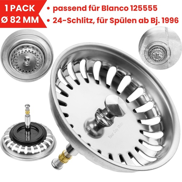 SpüLbecken SiebköRbchen 82Mm Passend FüR Blanco 125555 SpüLe Siebkorb KüChe Set-image