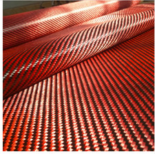 Carbon Fiber Cloth Material Red Twill 3k Strong Weave 200gsm 100cm x 70cm