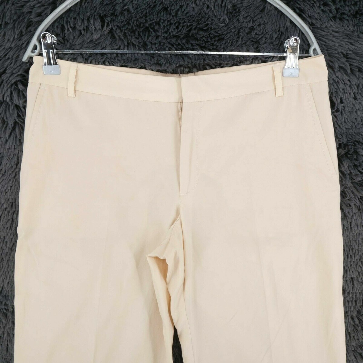 STEFANEL Beige Silk Cotton Blend Pants Trousers Size EU 34 40 UK 4 10 US 2  8  eBay