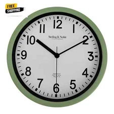 Mainstays Basic Indoor 8.78" Sage Analog Round Modern Wall Clock
