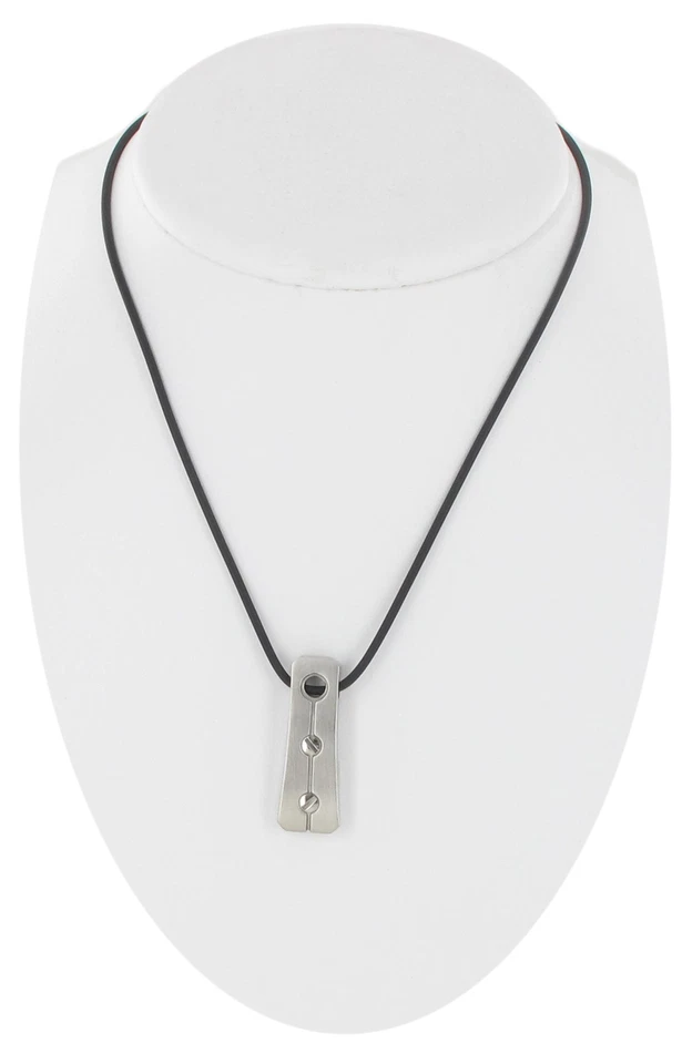 Rochet Siderale Stainless Steel Bolt Industrial Pendant 1 1/2" Necklace 20" - Image 2 of 4