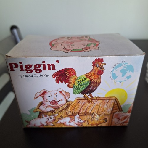 Pig Figurine , Piggin Trouble Hand made 1998 6cms - Picture 10 of 10